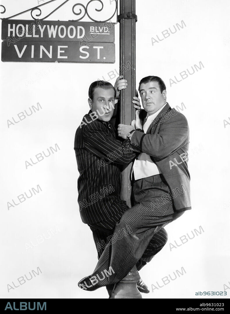 BUD ABBOTT y LOU COSTELLO en ABBOTT Y COSTELLO EN HOLLYWOOD, 1945 (ABBOTT AND COSTELLO IN HOLLYWOOD), dirigida por S. SYLVAN SIMON. Copyright M.G.M.