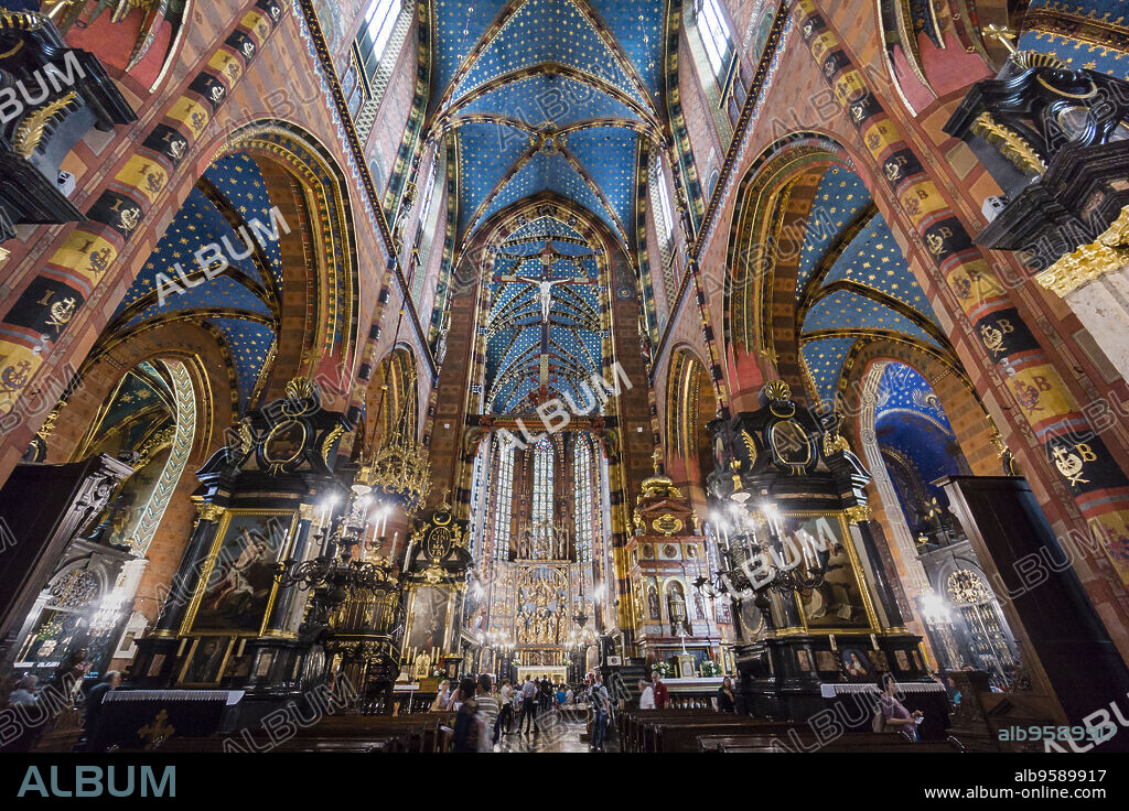 church of the Assumption of the Blessed Virgin Mary, gothic style, Krakow, Poland, eastern europe.