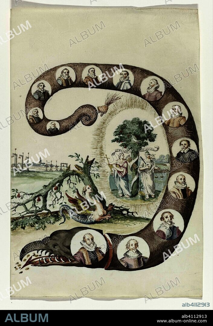Het Arminiaans Serpent. Regtspleging van Oldenbarnevelt (series title). Draughtsman: anonymous. Dating: 1708 - 1795. Place: Netherlands. Measurements: h 23.5 cm × w 19 cm.