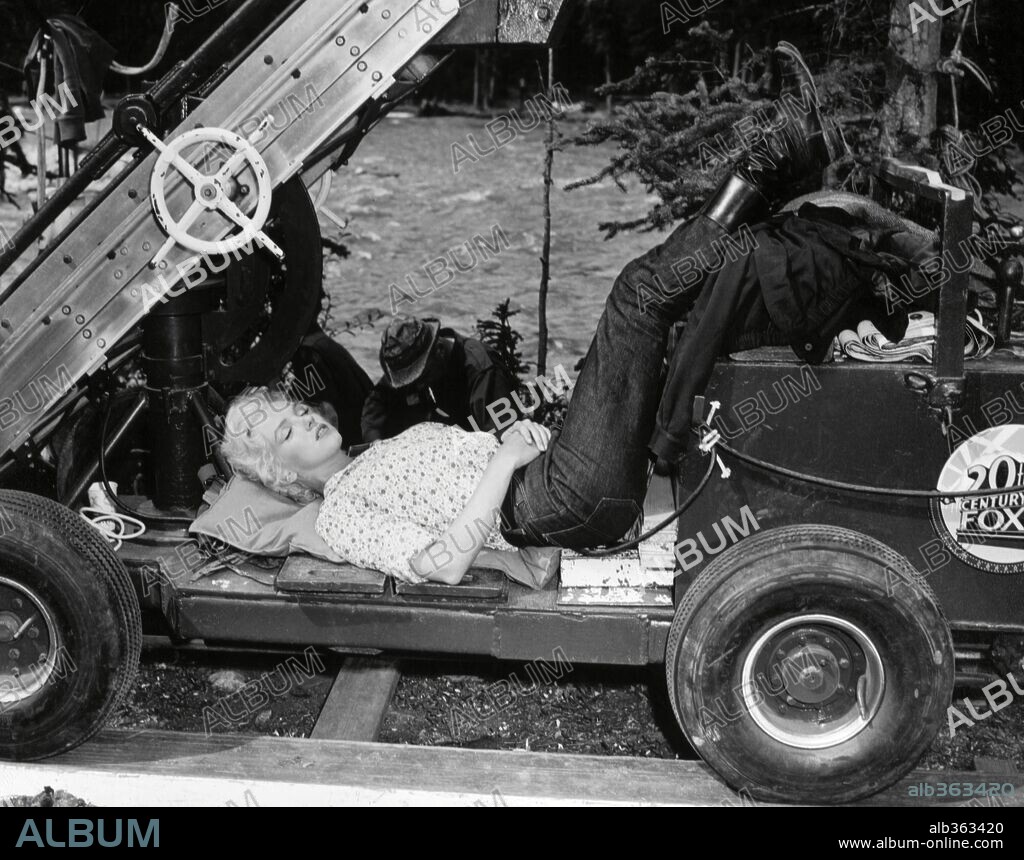 NORMA JEAN BAKER. MARILYN MONROE in RIVER OF NO RETURN, 1954, directed by OTTO PREMINGER. Copyright 20TH CENTURY FOX.