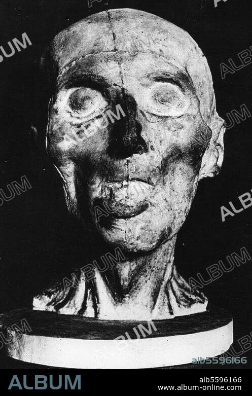 Kant, Emmanuel ; philosophe allemand . Königsberg 22.4.1724 - id. 12.2.1804. Masque mortuaire. Réalisé par J.Knorre, 1804.