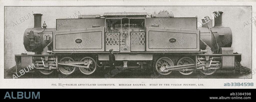 Locomotive no 184:0-6-0+0-6-0 Fairlie Articulated Locomotive.
