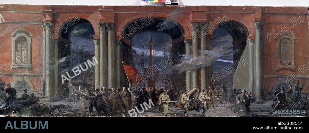 NIKOLAI VIKTOROVICH DENISOV. Storming the Winter palace on 25th October 1917.