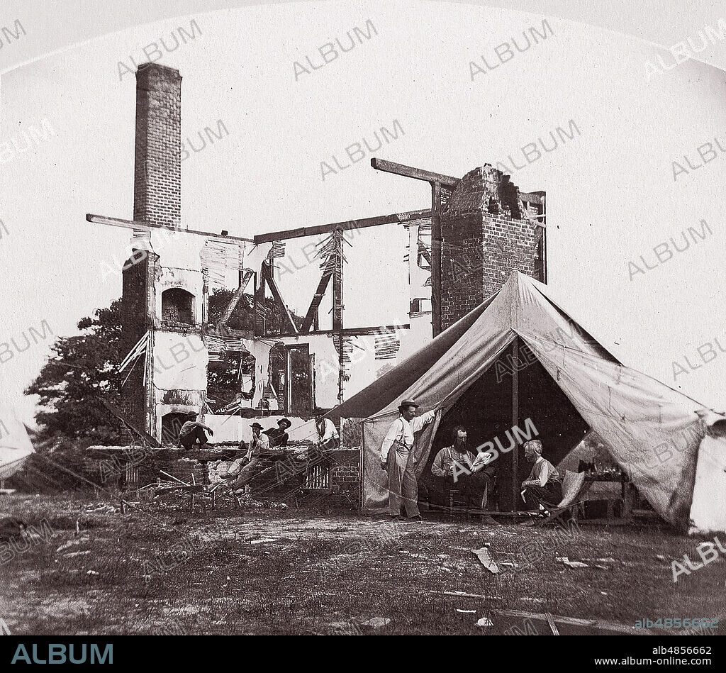 GEORGE N. BARNARD. Bull Run, Mrs. Henry's House, 21 July 1861, 1861.