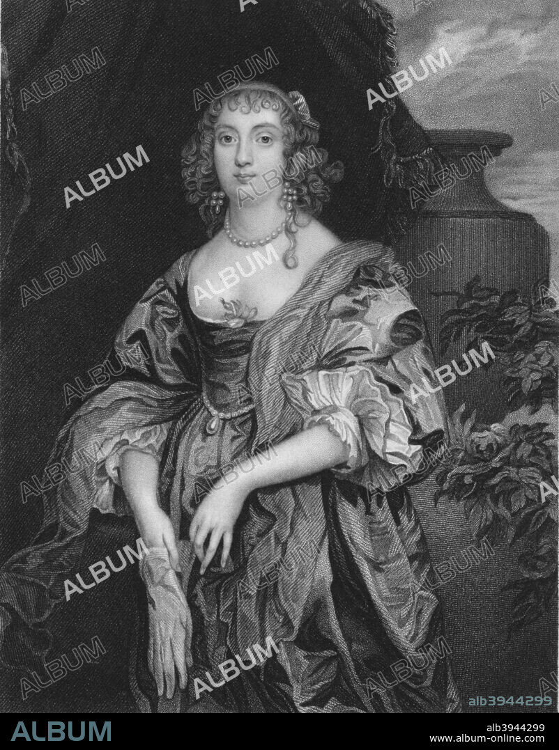 'Anne Carr, Countess of Bedford, Countess of Bedford', 1834. Wealthy English noblewoman, and wife of William Russell, 5th Earl of Bedford. Her mother was the notorious Frances Howard who was an accomplice to murder. Anne was the subject of at least two portraits by Flemish painter Anthony van Dyck. After Anthony van Dyck (1698-1780). [Harding & Lepard, London, 1834].
