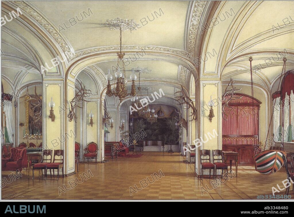 EDUARD HAU. The Arsenal Hall at the Gatchina Palace.