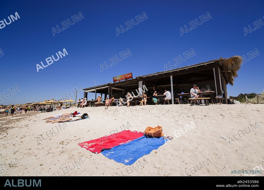 Chiringuito Na Tirapel ,Es Trenc beach. Mallorca. Islas Baleares. Spain.