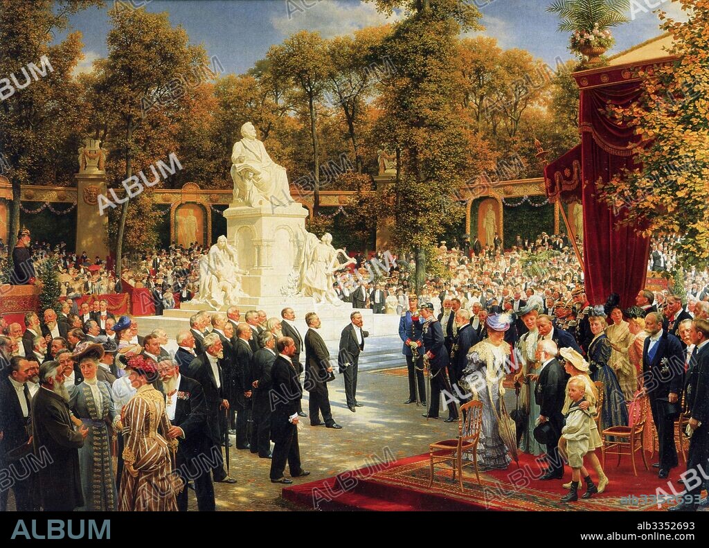 ANTON VON WERNER. The Unveiling of the Memorial to Richard Wagner in Berlin on October 1, 1903.
