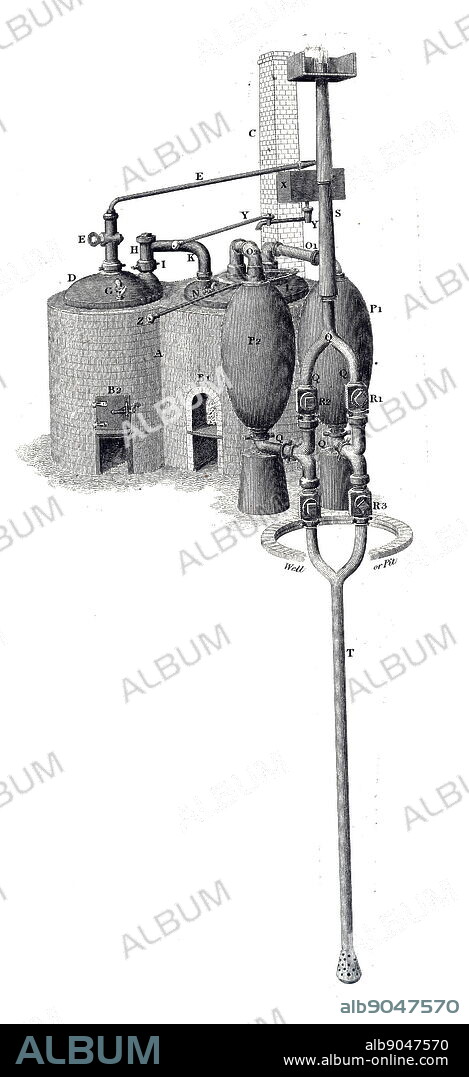 Thomas Savery's steam pump or 'Miner's Friend' (l702). the Miners friend or "Savery engine" was a 1698 steam engine or rather heat operated suction pump patented by English engineer Thomas Savery that worked to remove water from flooded mines. The Miners friend was the first working operational steam engine.