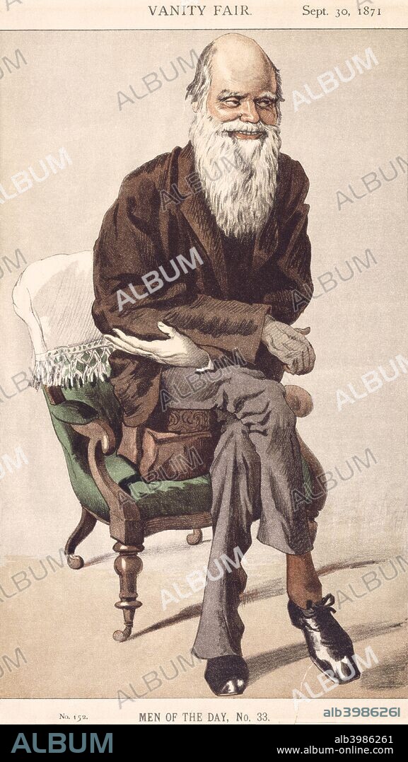 Cartoon of Charles Darwin, from Vanity Fair 1871.