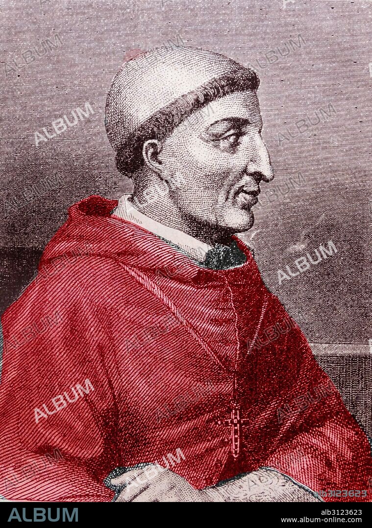 Francisco Jiménez de Cisneros, (1436 – November 8, 1517), Spanish cardinal, religious, and statesman. He rose to the heights of power becoming a religious reformer, twice regent of Spain, Cardinal, Grand Inquisitor, promoter of the Crusades in North Africa. He is best known for funding the Complutensian Polyglot Bible, the first printed polyglot version of the entire Bible.