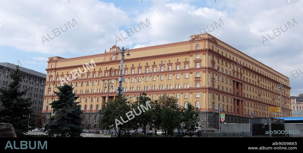 Lubyanka is the name for the headquarters of the FSB and affiliated prison on Lubyanka Square in Meshchansky District of Moscow, Russia. It is a large Neo-Baroque building with a facade of yellow brick designed by Alexander V. Ivanov in 1897 and augmented by Aleksey Shchusev from 1940 to 1947. It was previously the national headquarters of the KGB; Soviet hammers and sickles can still be seen on the building's facade.