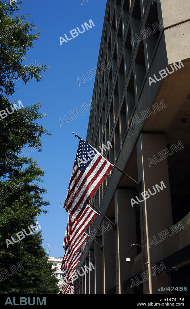 SEDE del F. B. I. (FEDERAL BUREAU OF INVESTIGATION). Vista del exterior. WASHINGTON D. C. Distrito de Columbia. Estados Unidos.