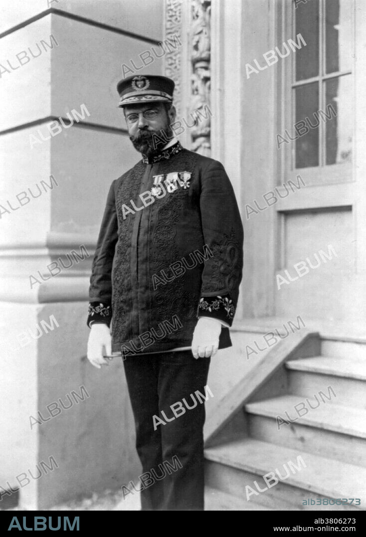 Sousa photographed by Frances "Fannie" Benjamin Johnston in 1904. John Philip Sousa (November 6, 1854 - March 6, 1932) was an American composer and conductor of the late Romantic era, known primarily for American military and patriotic marches. He began his career playing violin and studying music theory and composition. His father enlisted him in the United States Marine Band as an apprentice in 1868. After departing the band in 1875, he learned to conduct. From 1880 until his death, he focused exclusively on conducting and the writing of marches. He rejoined the Marine Band and served there for 12 years as director. On leaving the Marine Band, he organized his own band. He toured Europe and Australia and developed the sousaphone, a large brass instrument similar to the tuba. On the outbreak of World War I, he was commissioned as a Lieutenant Commander and led the Naval Reserve Band. Following his tenure, he returned to conduct the Sousa Band until his death in 1932 at the age of 77.
