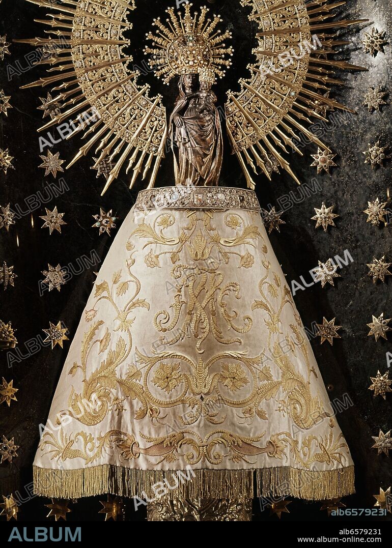 JUAN DE LA HUERTA (1431-1462) ATRIBUIDA. VIRGEN DEL PILAR - SIGLO XV - GOTICO TARDIO.
