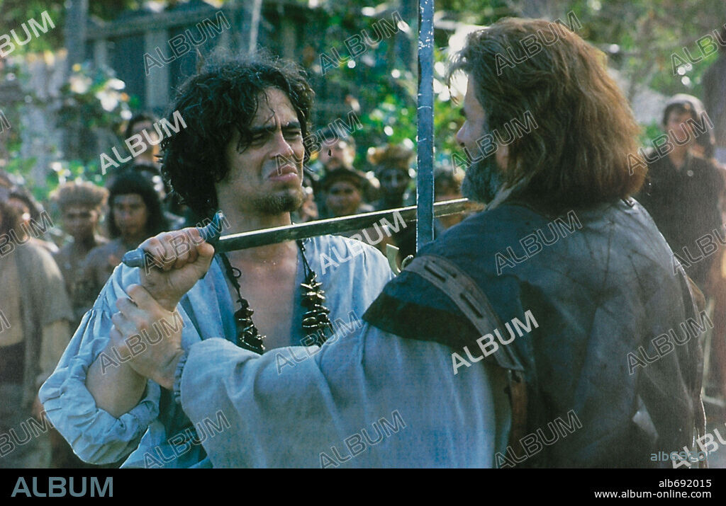 BENICIO DEL TORO in CHRISTOPHER COLUMBUS: THE DISCOVERY, 1992. Copyright PEEL ENTERPRISES LTD.