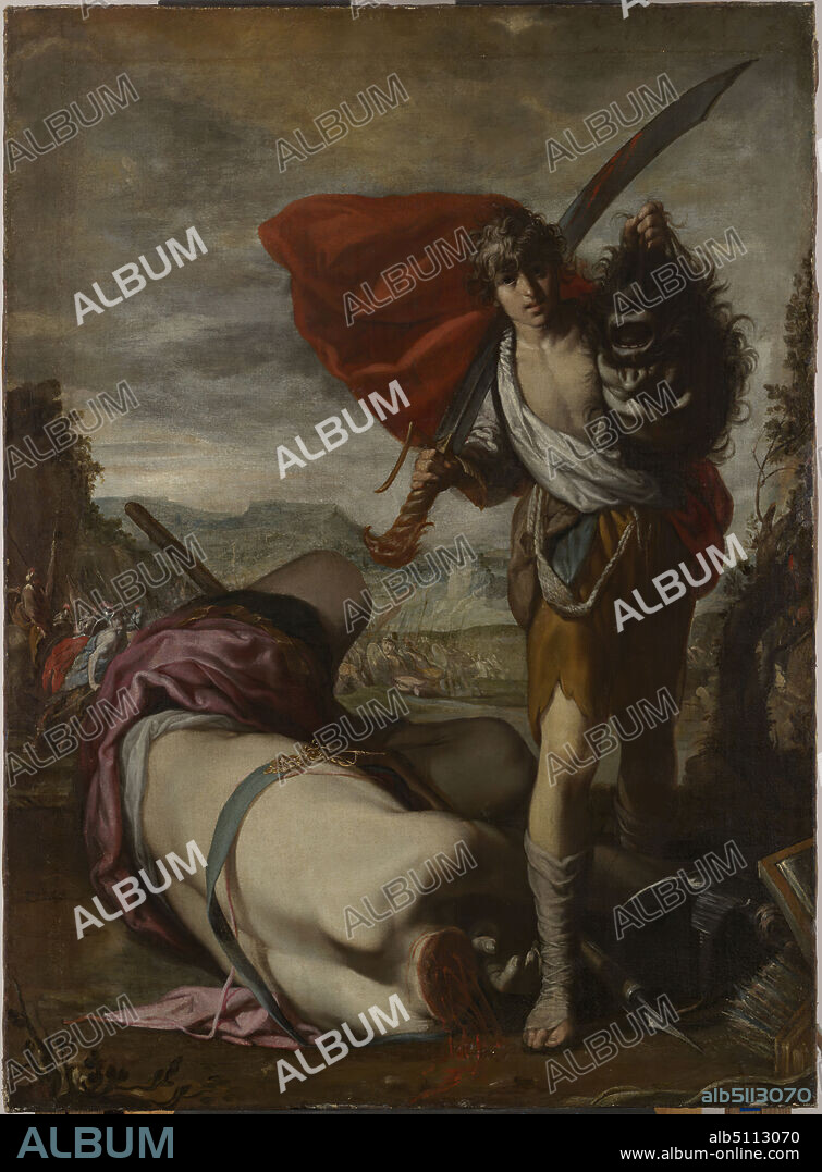 Artist: Antonio del Castillo y Saavedra, Spanish, 16031667, David with the Head of Goliath, mid-17th century, Oil on canvas, 147 × 108 × 2.5 cm (57 7/8 × 42 1/2 × 1 in.), Not on view, Spanish, 17th century, Paintings.