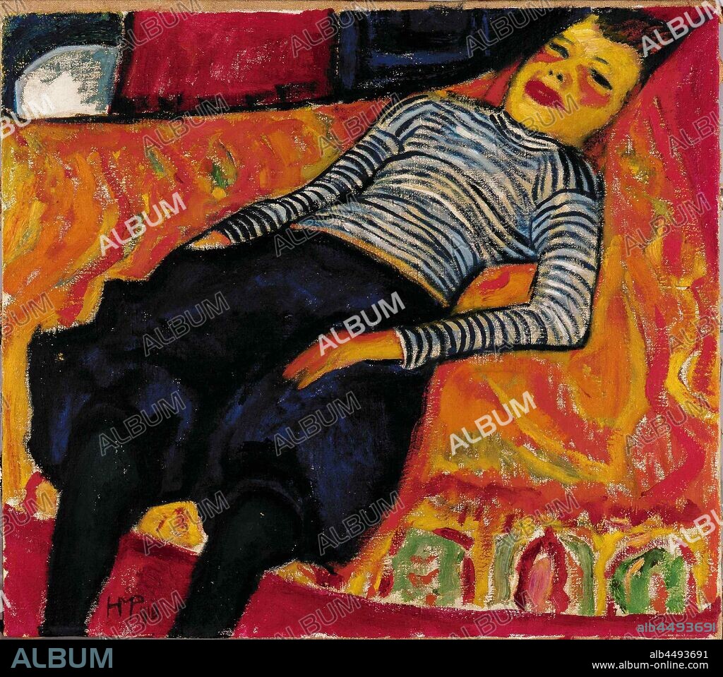 HERMANN MAX PECHSTEIN. Reclining girl.