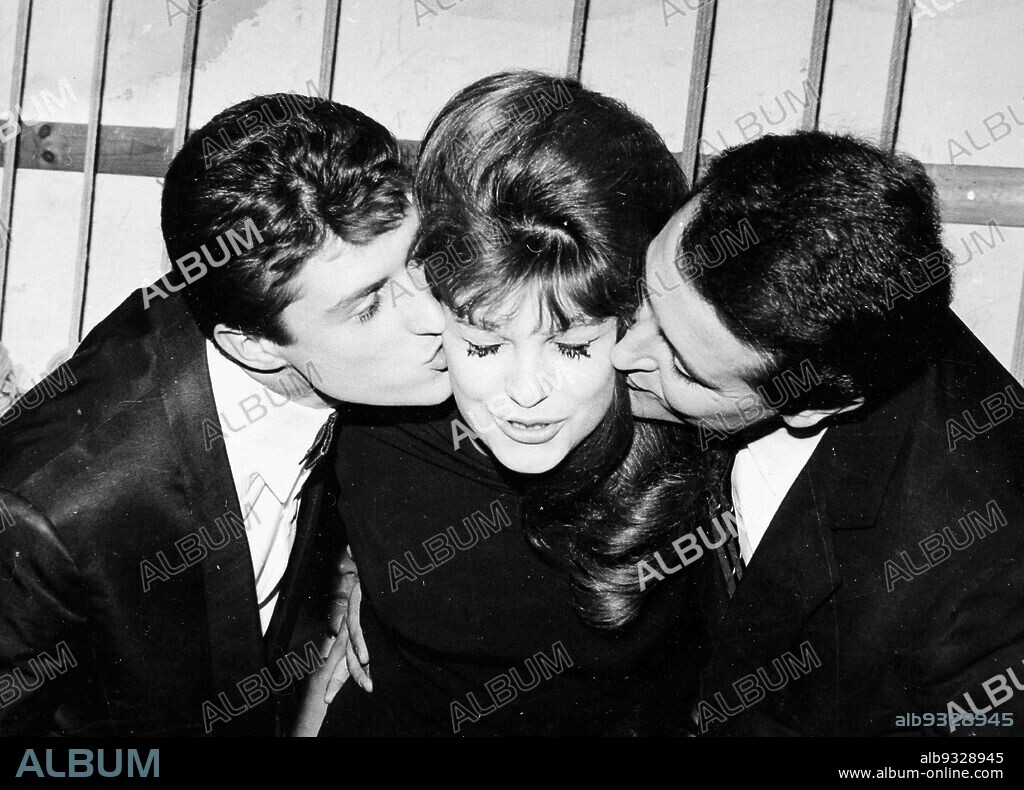 Milva, Tony Renis and Emilio Pericoli, 1962.
