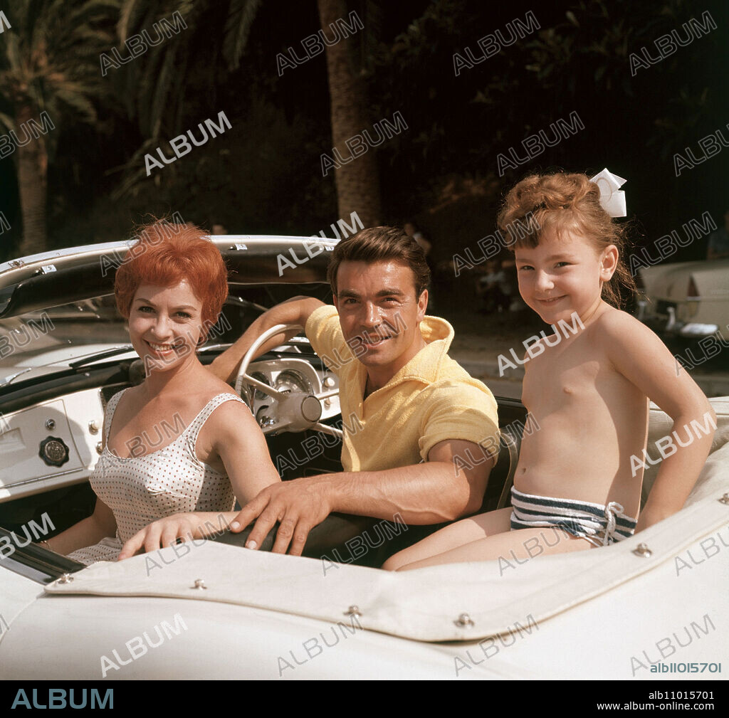 LUCK AND LOVE IN MONACO / Liechtenstein/Switzerland 1959 / Hermann Leitner GILDA EMMANUELLI (as an English orphan) with CLAUS BIEDERSTAEDT and GERMAINE DAMAR, in the film: 'Luck and Love in Monaco', 1959.