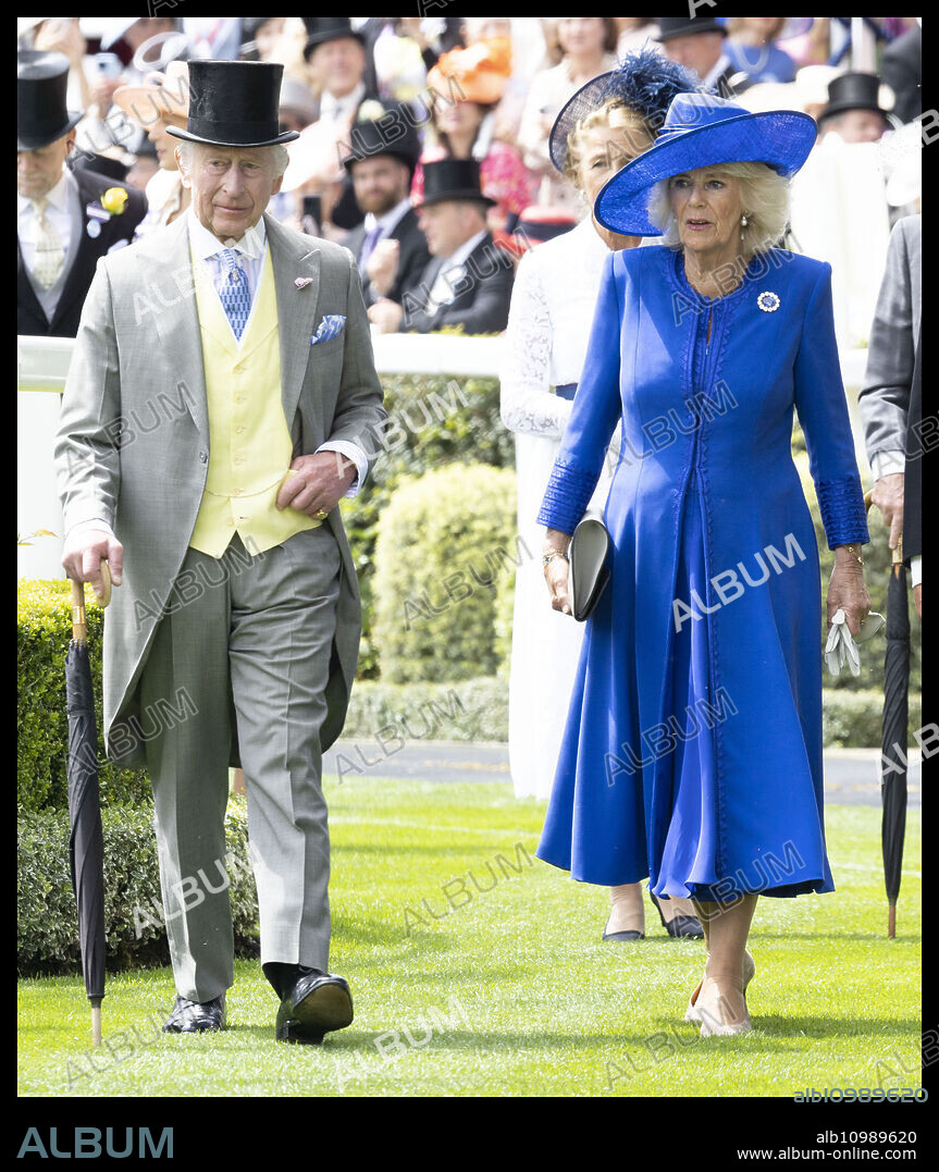 King Charles III, CAMILLA PARKER BOWLES und QUEEN CAMILLA. June 18, 2024, Ascot, United Kingdom: King Charles III and Queen Camilla on the opening day of Royal Ascot, United Kingdom. (Credit Image: © Stephen Lock/i-Images via ZUMA Press).