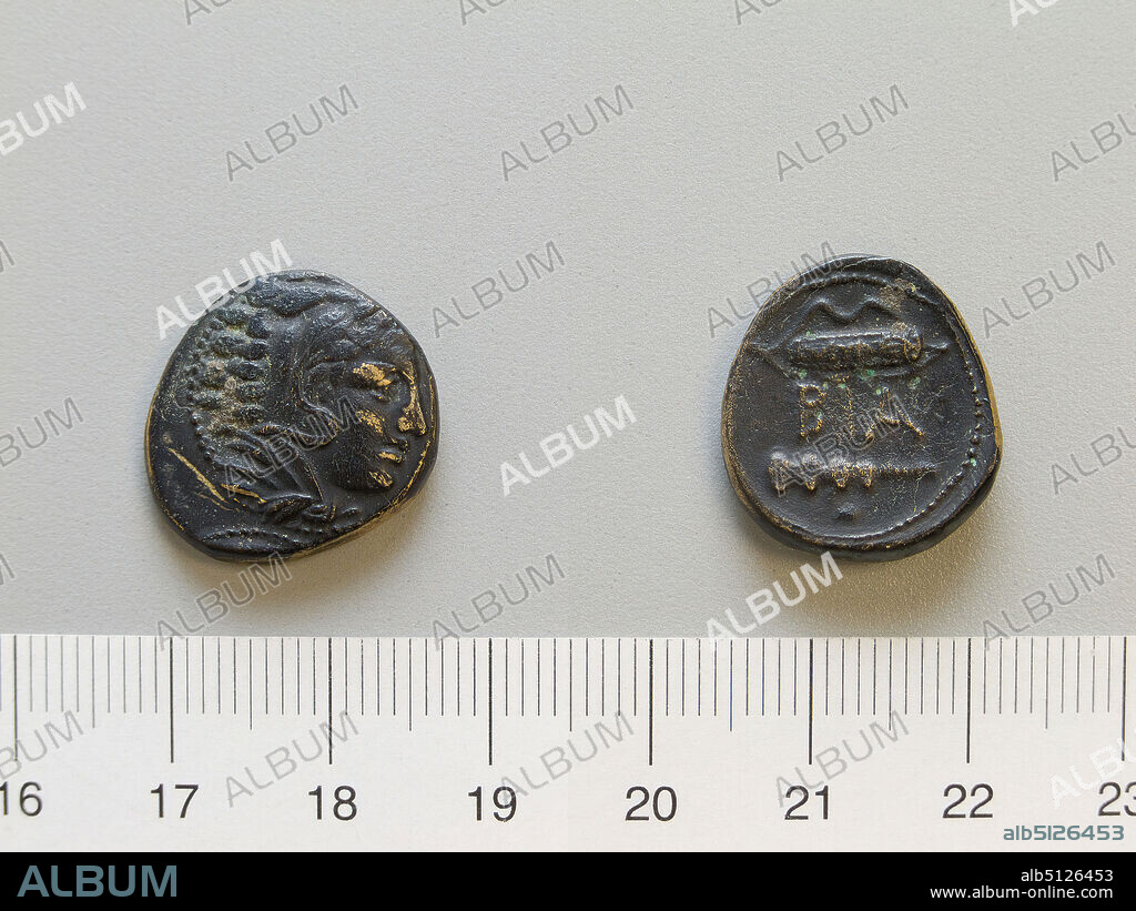 Ruler: Alexander the Great, King of Macedonia, 356323 B.C., ruled 33623 B.C., Coin of Alexander the Great, King of Macedonia, 311300 B.C., Bronze, 5.91 g, 6:00, 19 mm, Made in Greece, Greek, 4th century B.C., Numismatics.