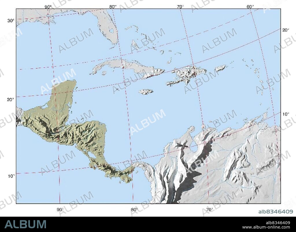 North America and South America are linked by a narrow strip of mountainous land that stretches almost 2,000 km in length between the Caribbean Sea and the Pacific Ocean. This region, known as Central America, is defined by two isthmuses: the Isthmus of Tehuantepec, 200 km wide, to the north , and. the Isthmus of Panama, 80 km wide, to the south.