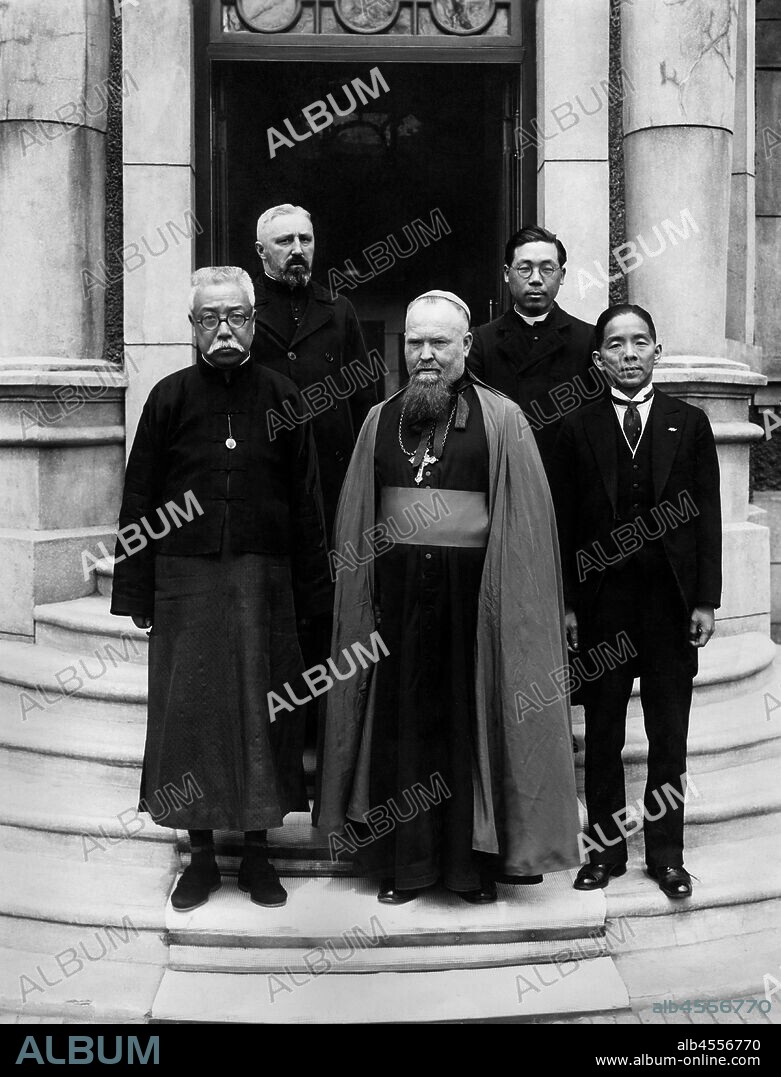 The hsinking bishop gaspais exits the imperial audience. China. asia. 1914.