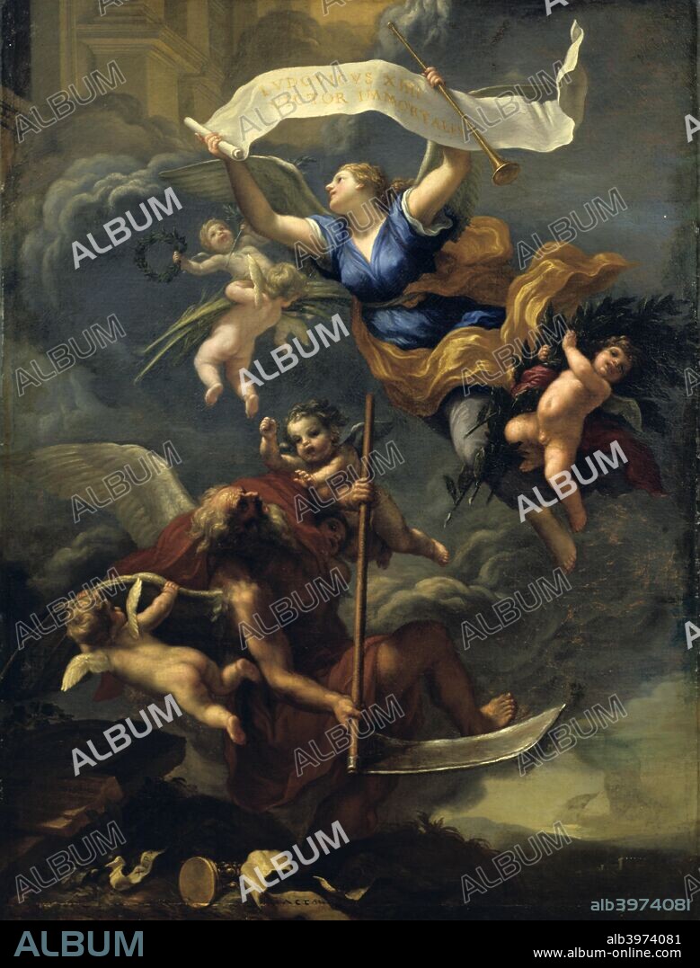 'The Glory of Louis XIV - Triumph of Time', 17th century. From the Musee National du Chateau, Versailles, France.