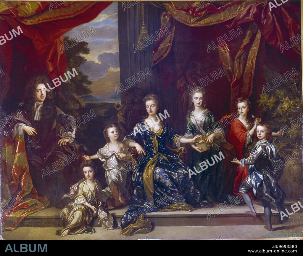 Family of John Churchill - 1st Duke of Marleborough (The Most Noble John Churchill, 1st Duke of Marlborough (May 26, 1650 - June 16, 1722), ) - by John Closterman (1660-1711) - oil on canvas - Â© TopFoto.