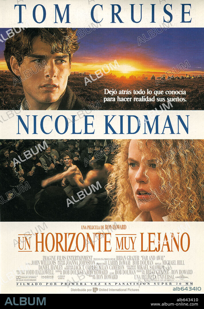 Poster de UN HORIZONTE MUY LEJANO, 1992 (FAR AND AWAY), dirigida por RON HOWARD. Copyright UNIVERSAL PICTURES.