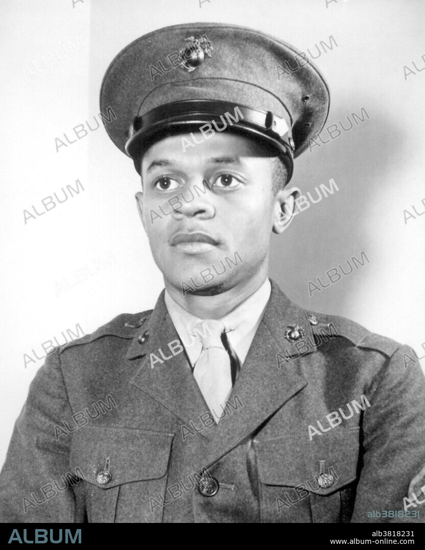 Breaking a tradition of 167 years, the U.S. Marine Corps started enlisting African-Americans on June 1, 1942. The first class of 1,200 volunteers began their training 3 months later as members of the 51st Composite Defense Battalion at Montford Point, a section of the 200-square-mile Marine Base, Camp Lejeune, at New River, NC. Howard P. Perry, shown here, was the first African-American to enlist.