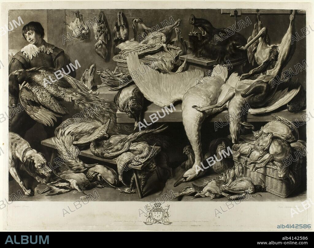 The Game Market. Richard Earlom (British, 1743-1822); after Frans Snyders (Flemish, 1579-1657); published by John Boydell (British, 1719-1804). Date: 1783. Dimensions: 416 × 577 mm. Mezzotint on paper. Origin: England.