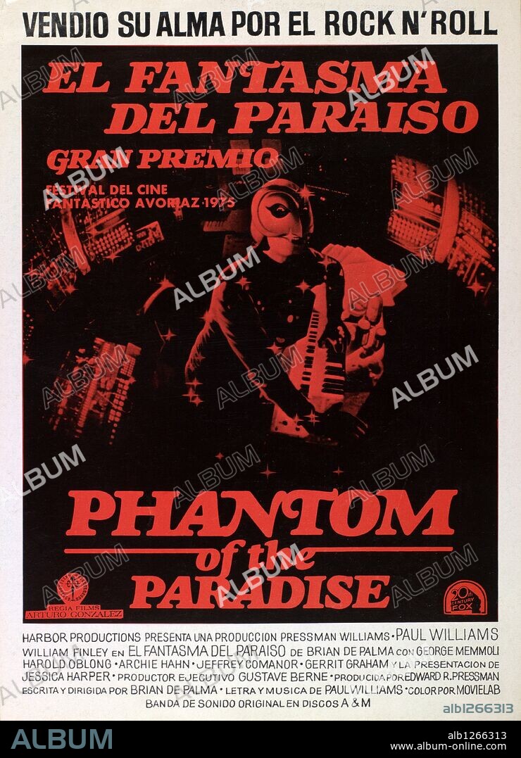 Affiche de PHANTOM OF THE PARADISE, 1974, réalisé par BRIAN DE PALMA. Copyright HARBOR/FOX.