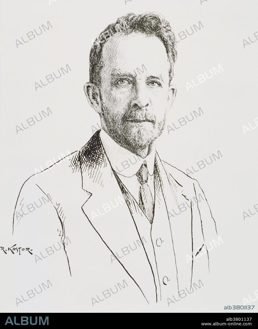 Thomas Hunt Morgan (1866-1945) was an American evolutionary biologist, geneticist, embryologist and science author. Morgan received his PhD from Johns Hopkins University in zoology in 1890 and researched embryology during his tenure at Bryn Mawr. Following the rediscovery of Mendelian inheritance in 1900, Morgan's research moved to the study of mutation in the fruit fly Drosophila melanogaster. In his famous Fly Room at Columbia University, Morgan demonstrated that genes are carried on chromosomes and are the mechanical basis of heredity. These discoveries formed the basis of the modern science of genetics. He was awarded the 1933 Nobel Prize in Physiology or Medicine for his work in genetics.