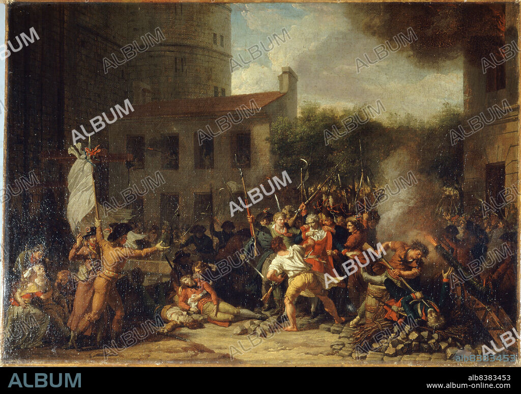 CHARLES THEVENIN. Storming of the Bastille, July 14, 1789.