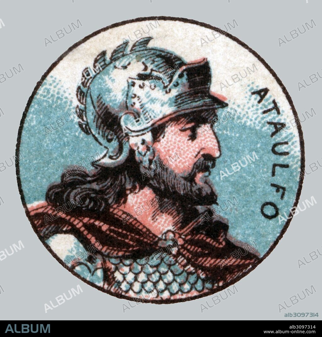 España. Edad media. Ataulfo (372-415), rey de los visigodos del 410 al 415.