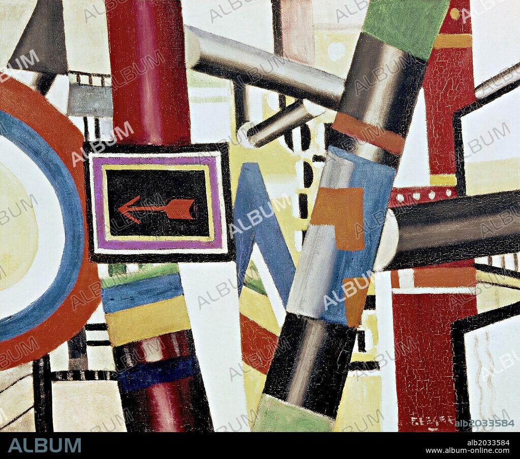 FERNAND LÉGER. Fernand Léger / 'The Railway Crossing', 1919, 53.8 x 64.8 cm.