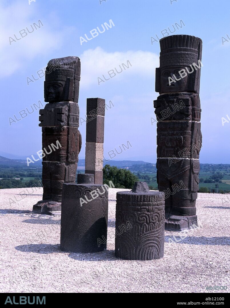 Mexico.Hidalgo.Z.A. de Tula.Cultura Tolteca.Templo de Quetzalcoatl.Atlantes o guerreros-telamones.