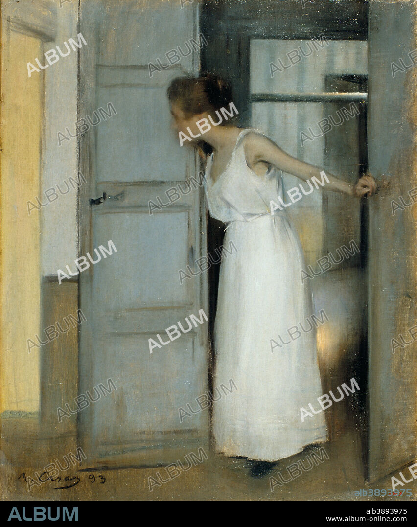 RAMON CASAS I CARBÓ. Over My Dead Body. Date/Period: 1893. Painting. Oil on canvas. Height: 615 mm (24.21 in); Width: 505 mm (19.88 in).