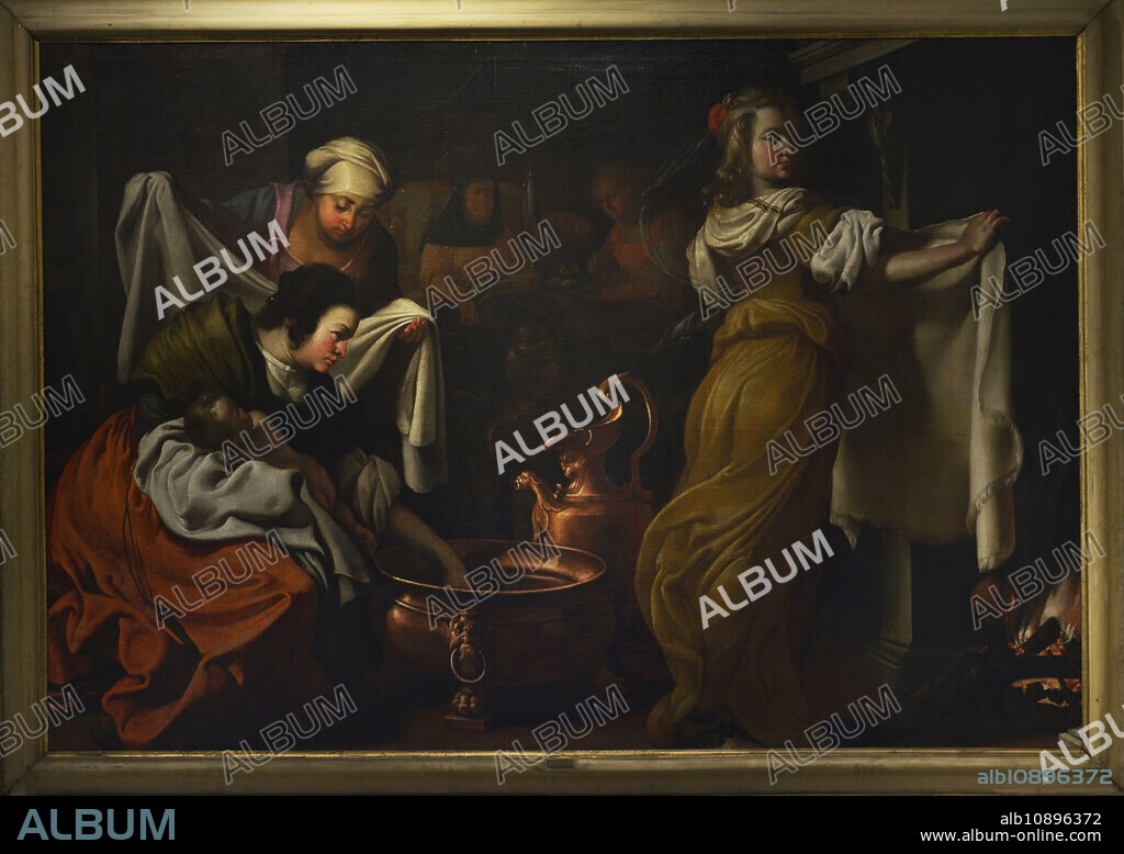 LUIGI MIRADORI, KNOWN AS IL GENOVESINO (CA. 1610-1656). ITALIAN PAINTER.. Luigi Miradori, llamado il Genovesino (h. 1610-1656). Pintor italiano. Nacimiento de la Virgen, 1642. Oleo sobre lienzo. Procedente de la Iglesia de San Lorenzo (Cremona). Museo Civico Ala Ponzone. Cremona. Italia.