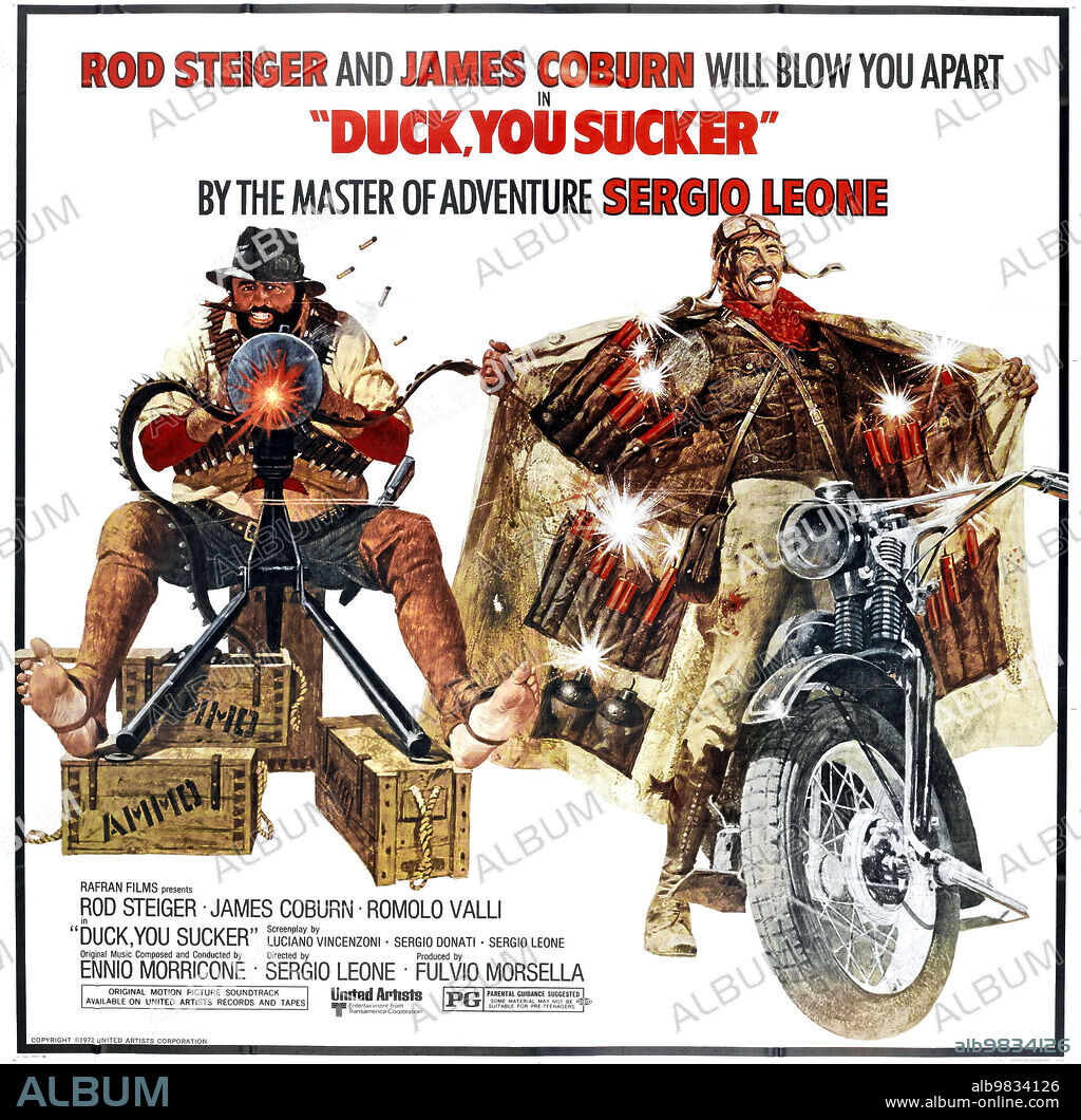 Poster of DUCK, YOU SUCKER, 1971 (GIU LA TESTA), directed by SERGIO LEONE. Copyright UNITED ARTISTS.
