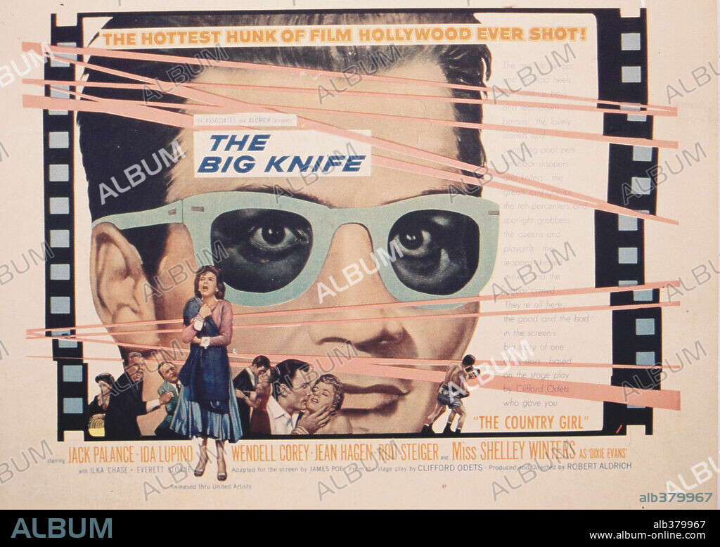 Poster of THE BIG KNIFE, 1955, directed by ROBERT ALDRICH. Copyright UNITED ARTISTS.