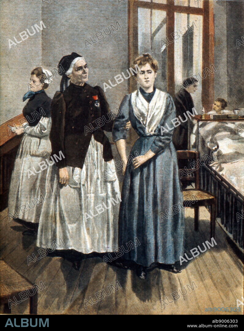 Nurse Marguerite Bottard (1822-1906) (who worked with Jean-Martin Charcot), at the Paris Psychiatric Hospital 1841.