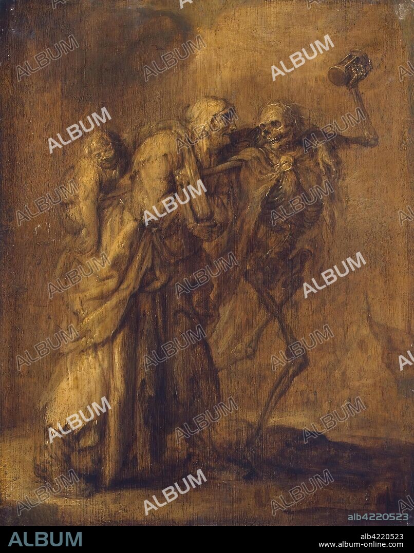 ADRIAEN PIETERSZ. VAN DE VENNE. '?Poverty Seeks Death ? ( ?Ellend soeckt de Dood ?)'. Holland, 1630-1640. Dimensions: 36x22 cm.