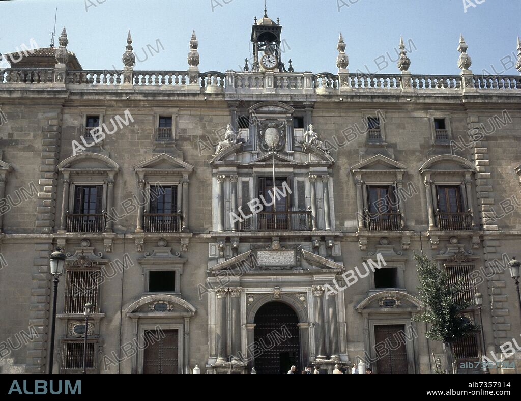 FRANCISCO DEL CASTILLO EL MOZO (1528-1586). FACHADA DE LA SEDE DEL TRIBUNAL SUPERIOR DE JUSTICIA DE ANDALUCIA - REAL CHANCILLERIA - SIGLO XVI.