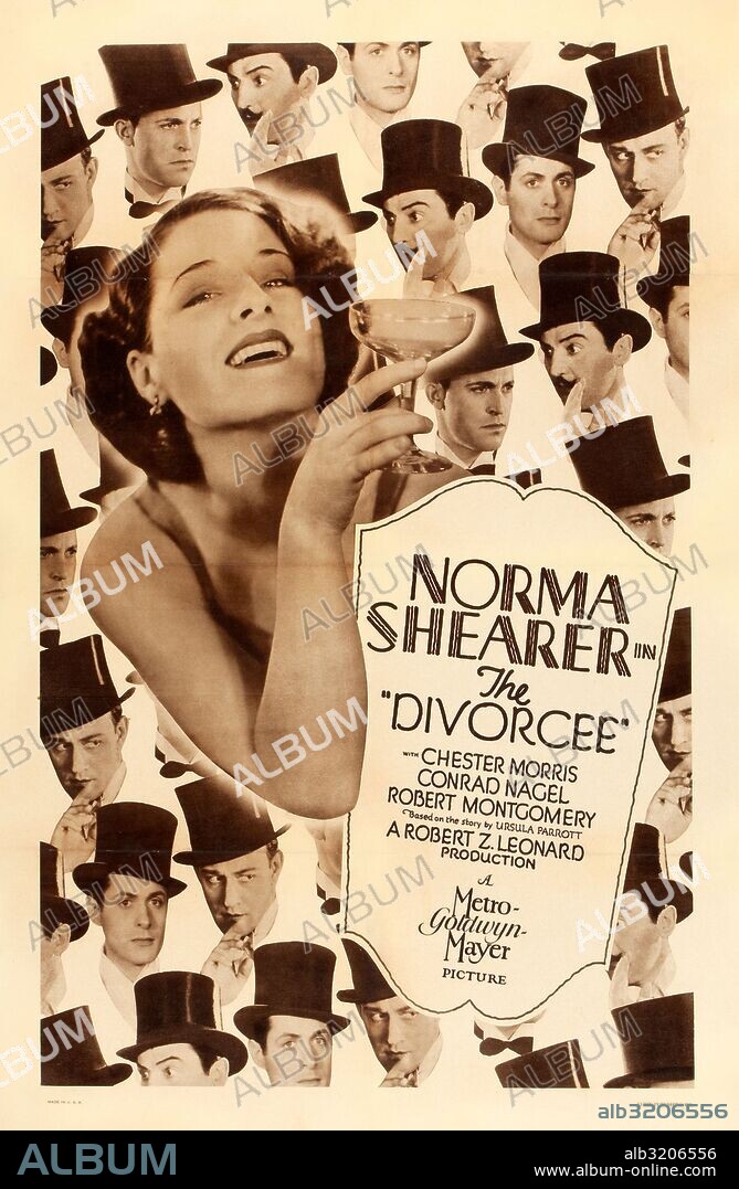Poster of THE DIVORCEE, 1930, directed by ROBERT Z. LEONARD. Copyright M.G.M.