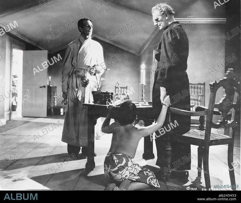 RAYMOND MASSEY en HURACÁN SOBRE LA ISLA, 1937 (THE HURRICANE), dirigida por JOHN FORD. Copyright UNITED ARTISTS.