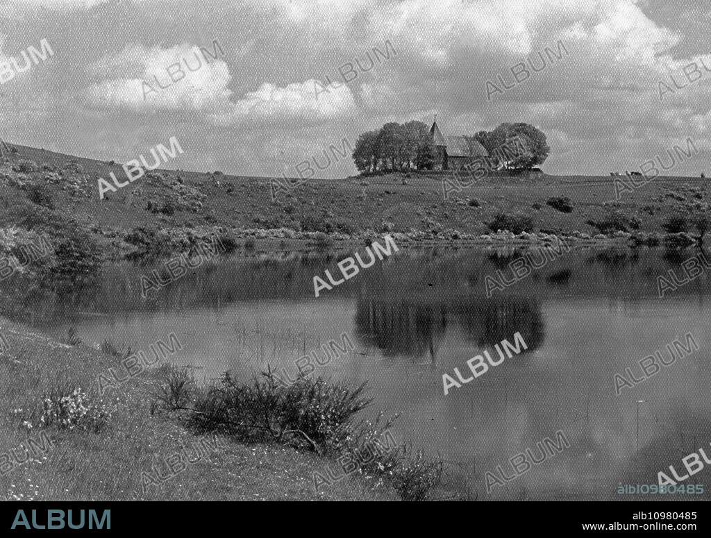 Maar lake Weinfeld near Daun in the Eifel region, Germany 1920s.