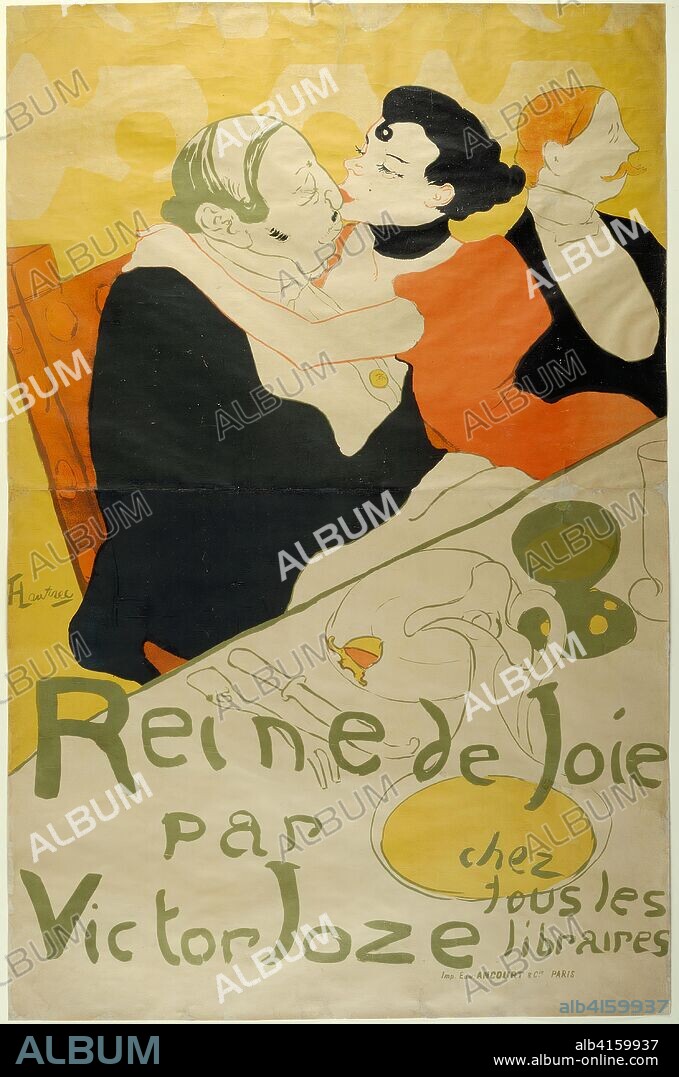 Reine de Joie. Henri de Toulouse-Lautrec (French, 1864-1901); printed by Ancourt & Cie. Date: 1892. Dimensions: 1397 × 912 mm. Color lithograph on tan wove paper. Origin: France.